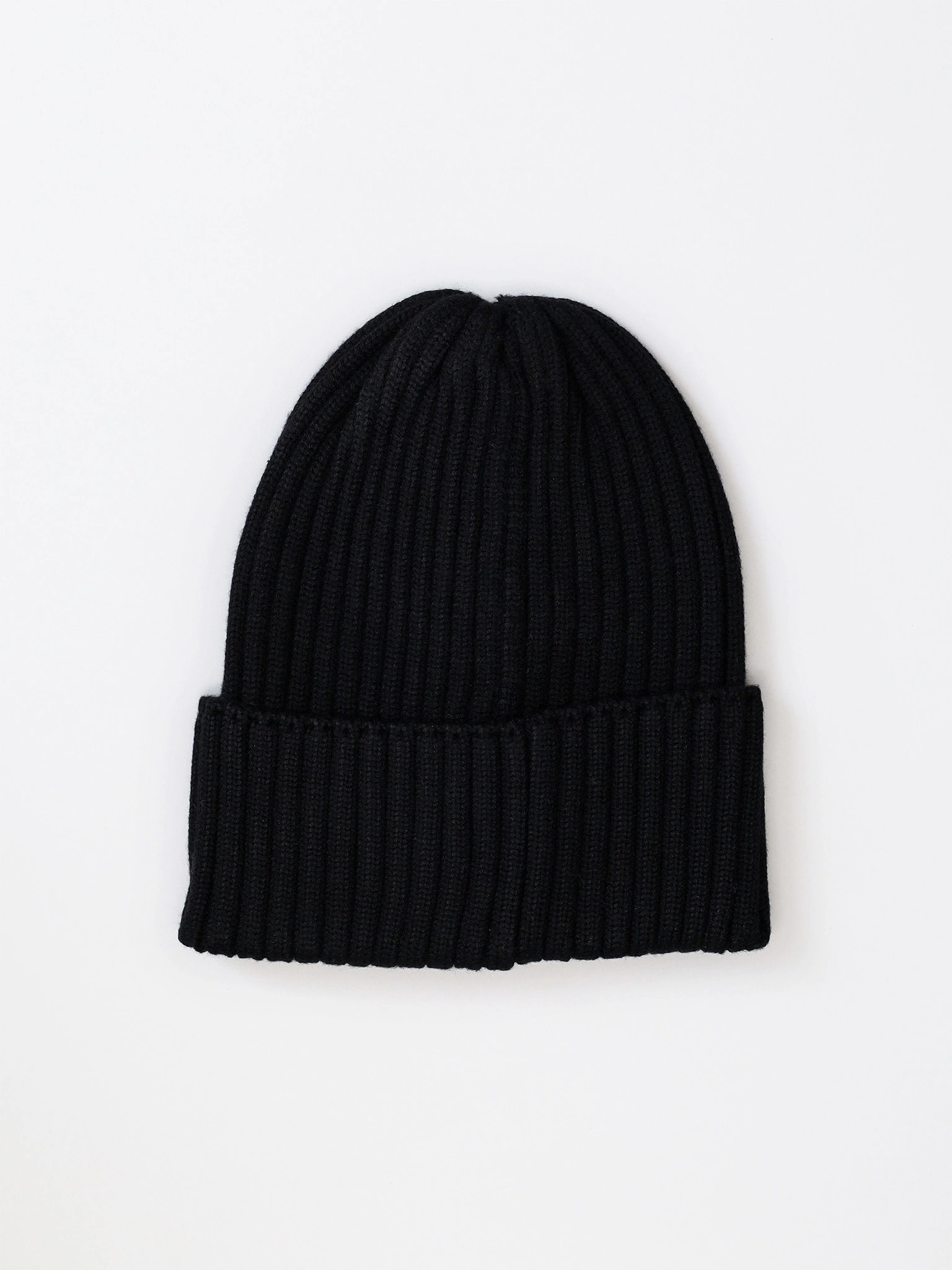 Шапка-бини из смесовой вискозы с отворотом в ассортименте